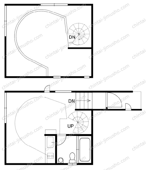 用賀Aフラットの間取図