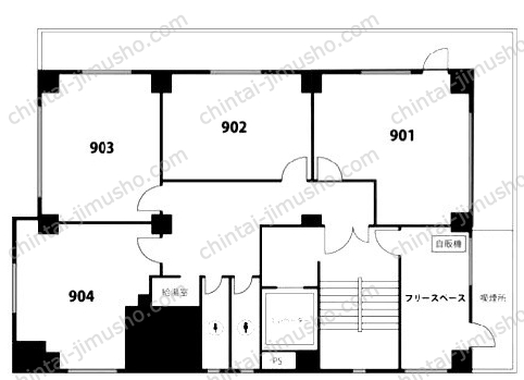 天翔オフィス新橋赤レンガ通りANNEXの間取図