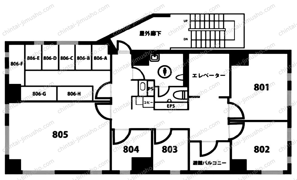天翔オフィス後楽園の間取図