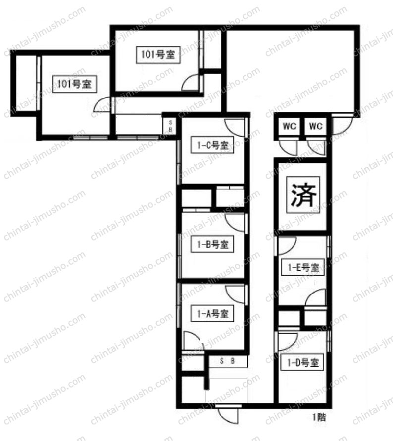 中野坂上倉庫の間取図