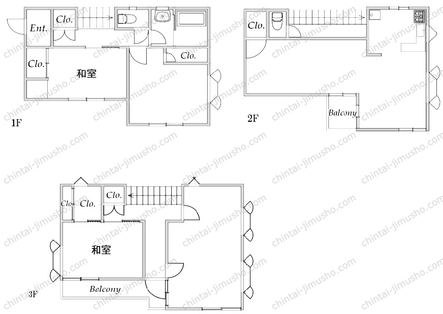 三好貸事務所の間取図