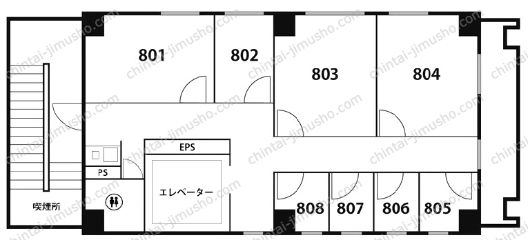 天翔オフィス神田の間取図