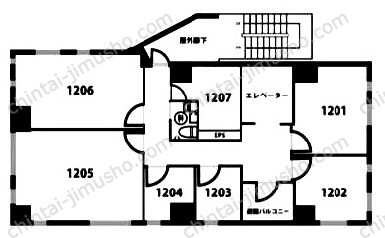 天翔オフィス後楽園の間取図