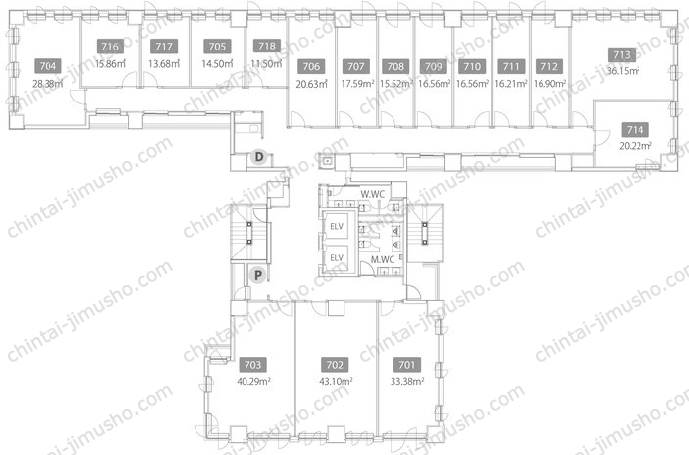 THE HUB 銀座 OCTの間取図