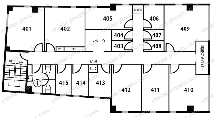 天翔オフィス日本橋茅場町の間取図