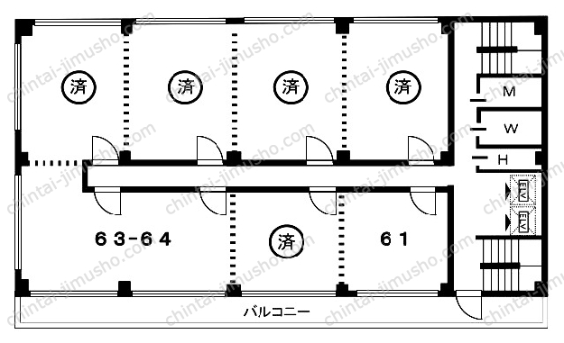 喜助新神田ビルの間取図