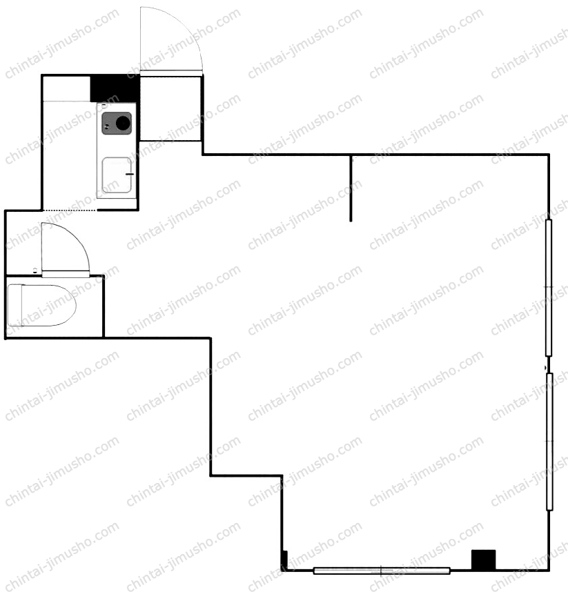 （仮称）平沼1丁目貸事務所の間取図