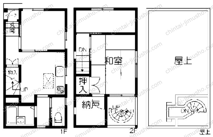 千住旭町店舗事務所の間取図