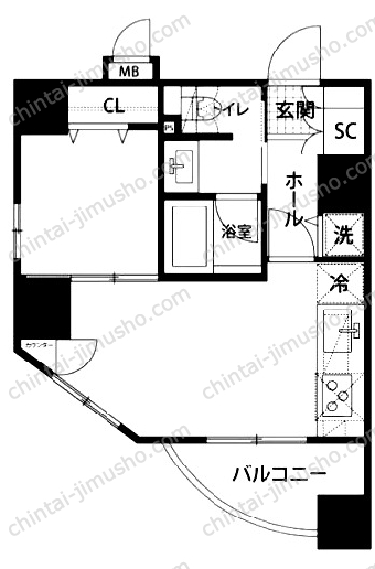 パレソレイユAKIBAEASTの間取図