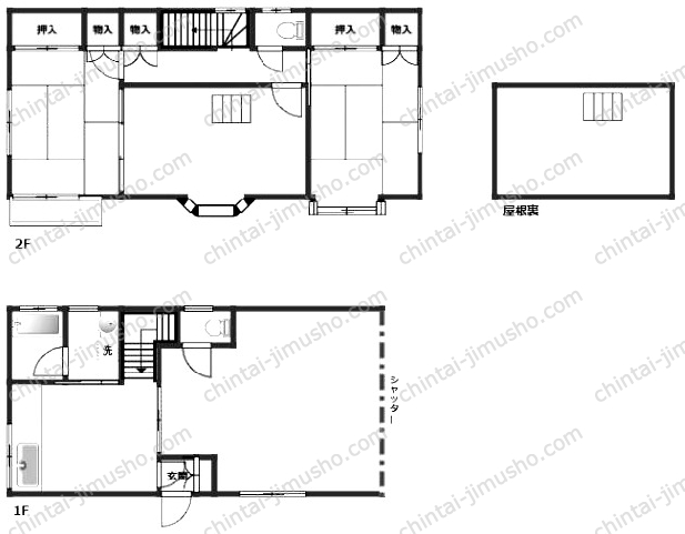 堀切7丁目貸住居付工場の間取図