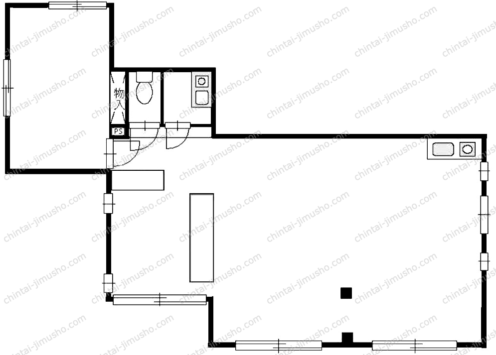 （仮称）東四つ木4丁目貸事務所の間取図