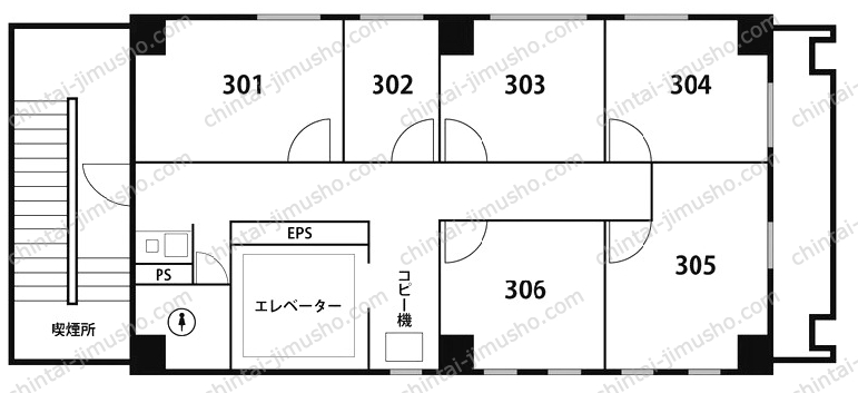 天翔オフィス神田の間取図
