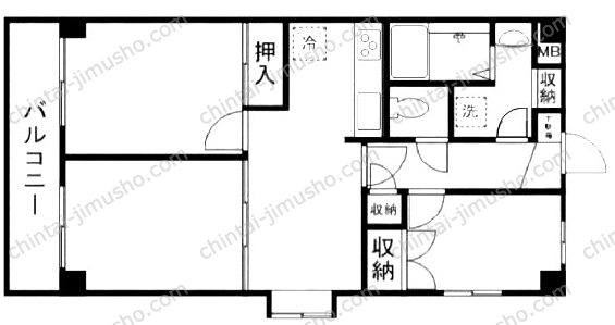 亀戸サニーフラットの間取図