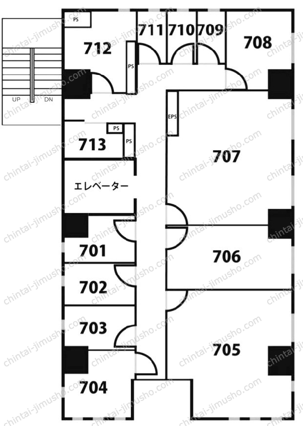 天翔オフィス麻布十番の間取図