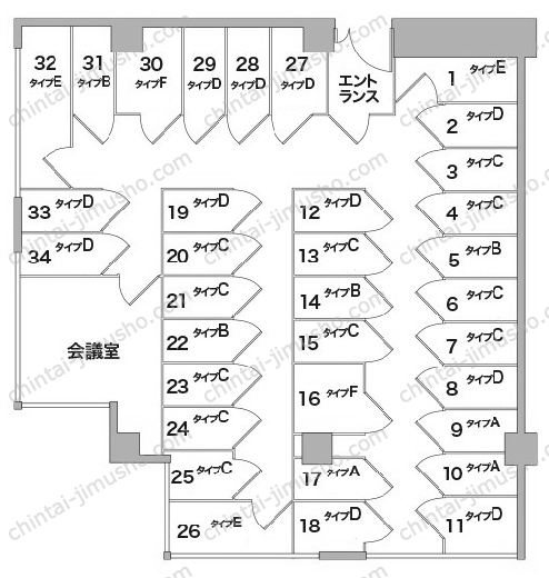 八重洲KHビル／日本橋ライズオフィス2ndの間取図