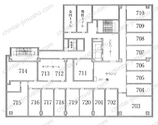 船橋本町プラザビル COLLECTIVE OFFICEの間取図