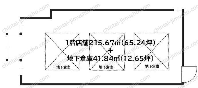 山下町216貸店舗の間取図