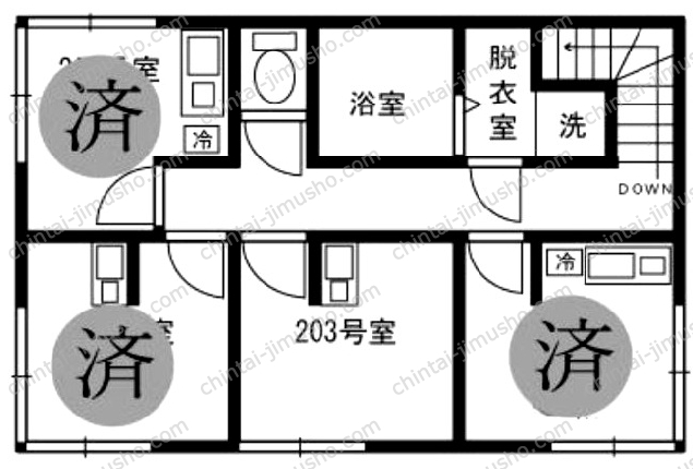 土谷荘の間取図