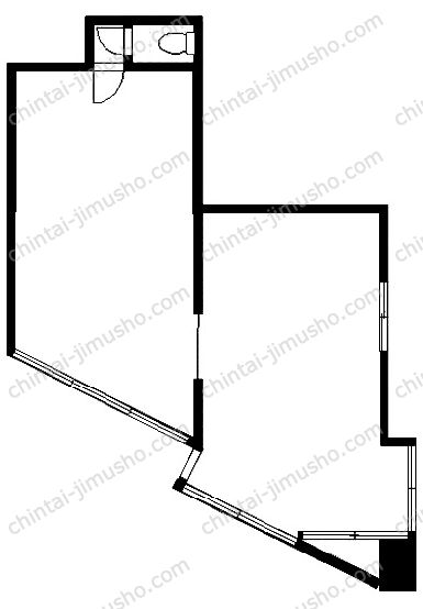 横溝店舗の間取図