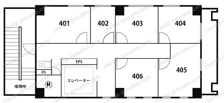 天翔オフィス神田の間取図