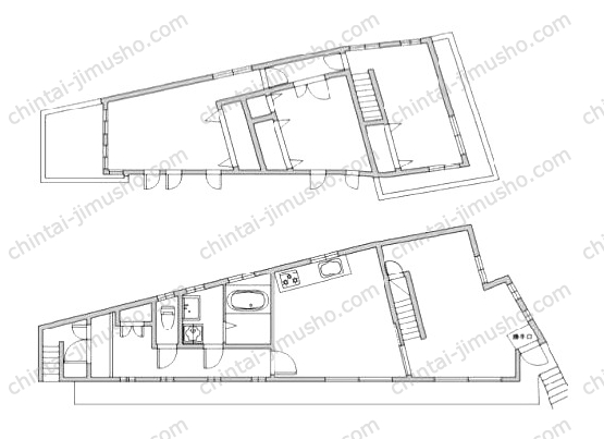 千駄ヶ谷1丁目貸家の間取図