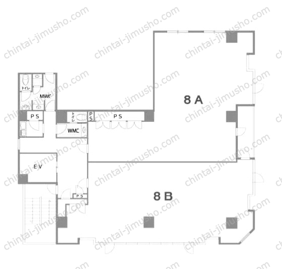 US-1ビルの間取図