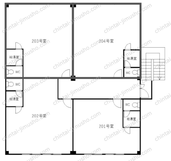 大道東ビルの間取図