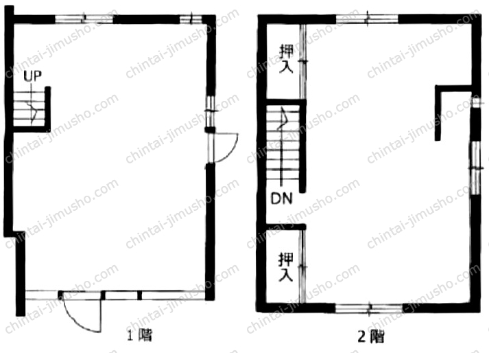 西調布一番街店舗の間取図