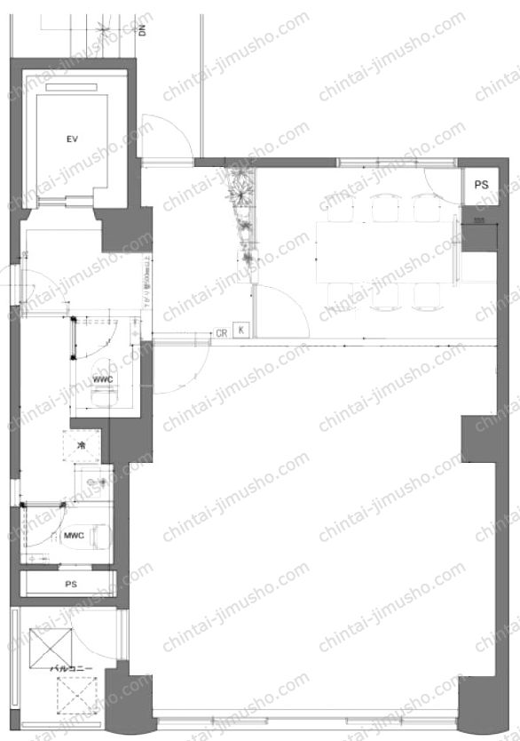岩本町ツインサカエビルの間取図
