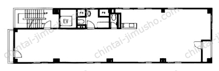 Floor and Walls Hacchobori／フロアーアンドウォールズ八丁堀ビルの間取図