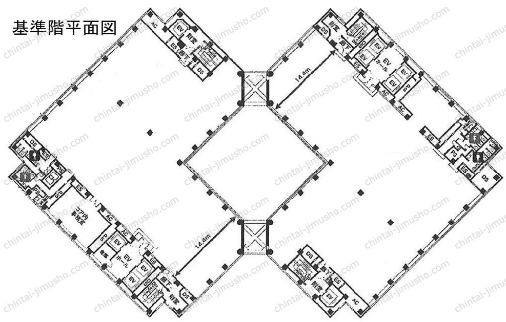 虎ノ門ツインビルディングの間取図