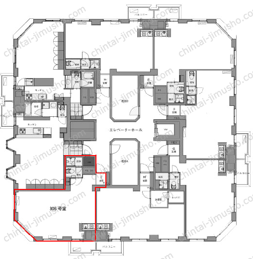 高輪マンションの間取図