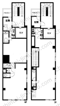 巣鴨THビル一括貸の間取図