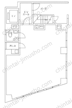 小菅ビル5階の間取図