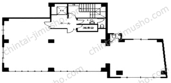 第2山崎ビル3階の間取図