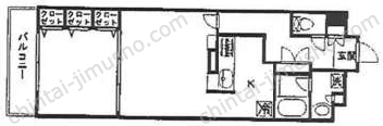 ムルーエ築地6階の間取図