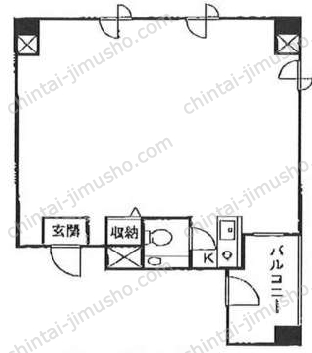 シティスクエア築地7階の間取図