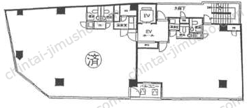 新宿KMビル2階の間取図