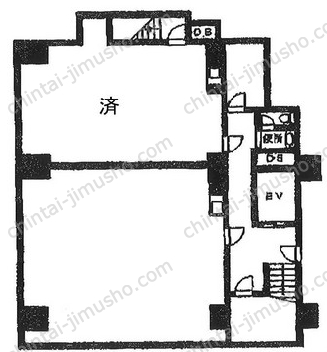 田村町ビルA棟B1階の間取図
