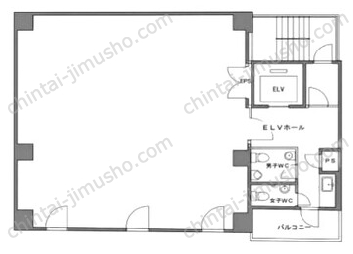 銀座参番館Ⅱビル4階の間取図