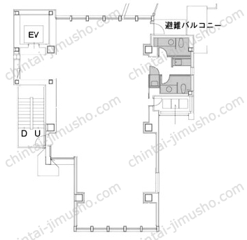 EastWestビル4階の間取図