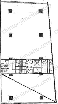 東都赤坂ビル3階の間取図