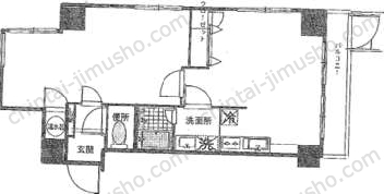 マンション芝公園2階の間取図