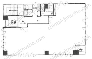 富美栄ビル3階の間取図
