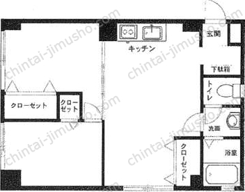 フジハイツ3階の間取図
