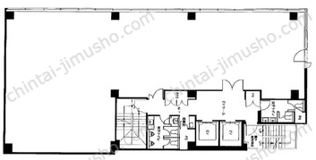 名古路ビル新館5Fの間取図