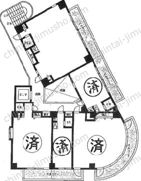 新宿ダイカンプラザ ビズネス清田ビル8階の間取図