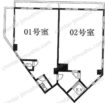 ステーションプラザロイヤル8階の間取図