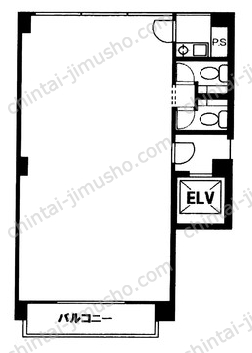 神山町並木ビル6階の間取図