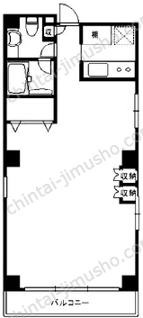 コムロンド代々木公園フラッツ6階の間取図